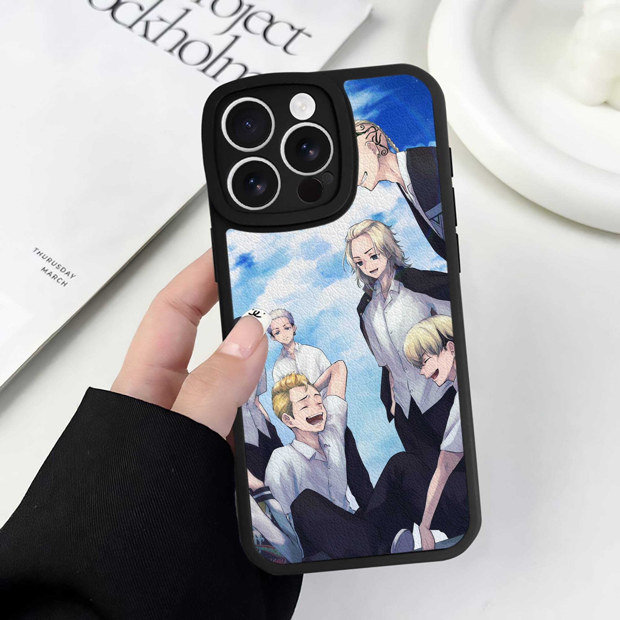 （画像用） 東京リベンジャーズ Tokyo Revengers 【iPhone 16シリーズ対応】シリコンスマホケース（レザー調） 材質：シリコン
